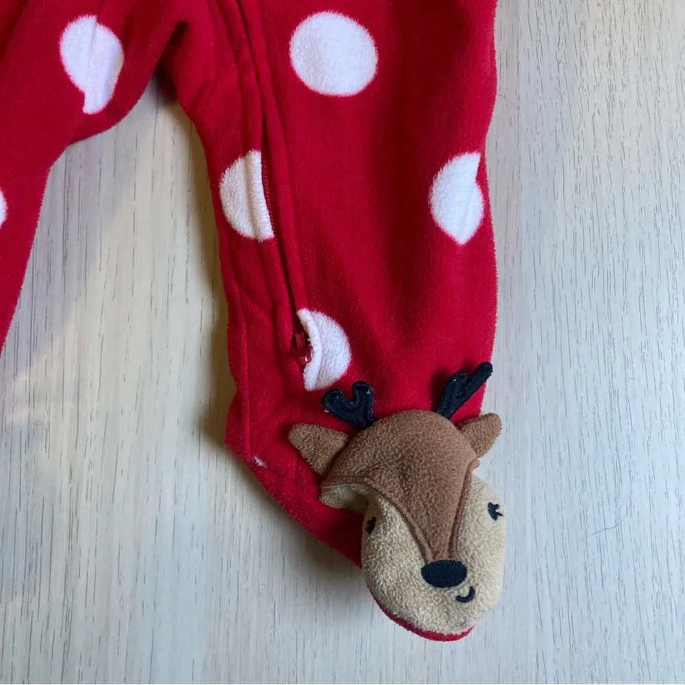 Christmas Onsies, 0-3 month, Carters baby footie pj’s pajamas
